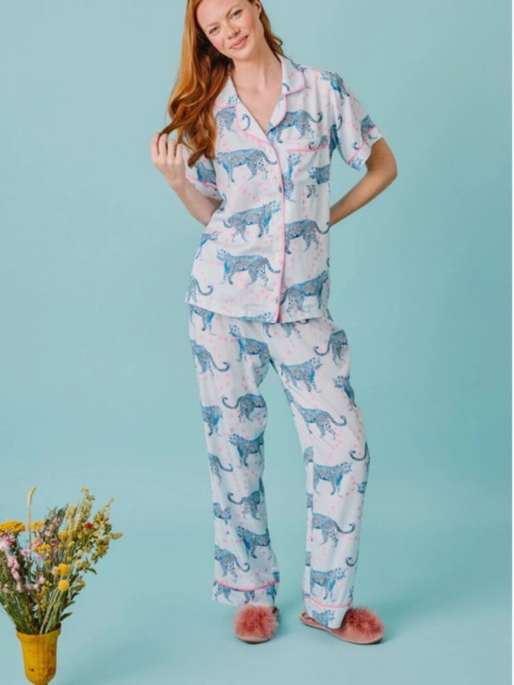 Katie Kime Cosmic Cheetah Pajama Set